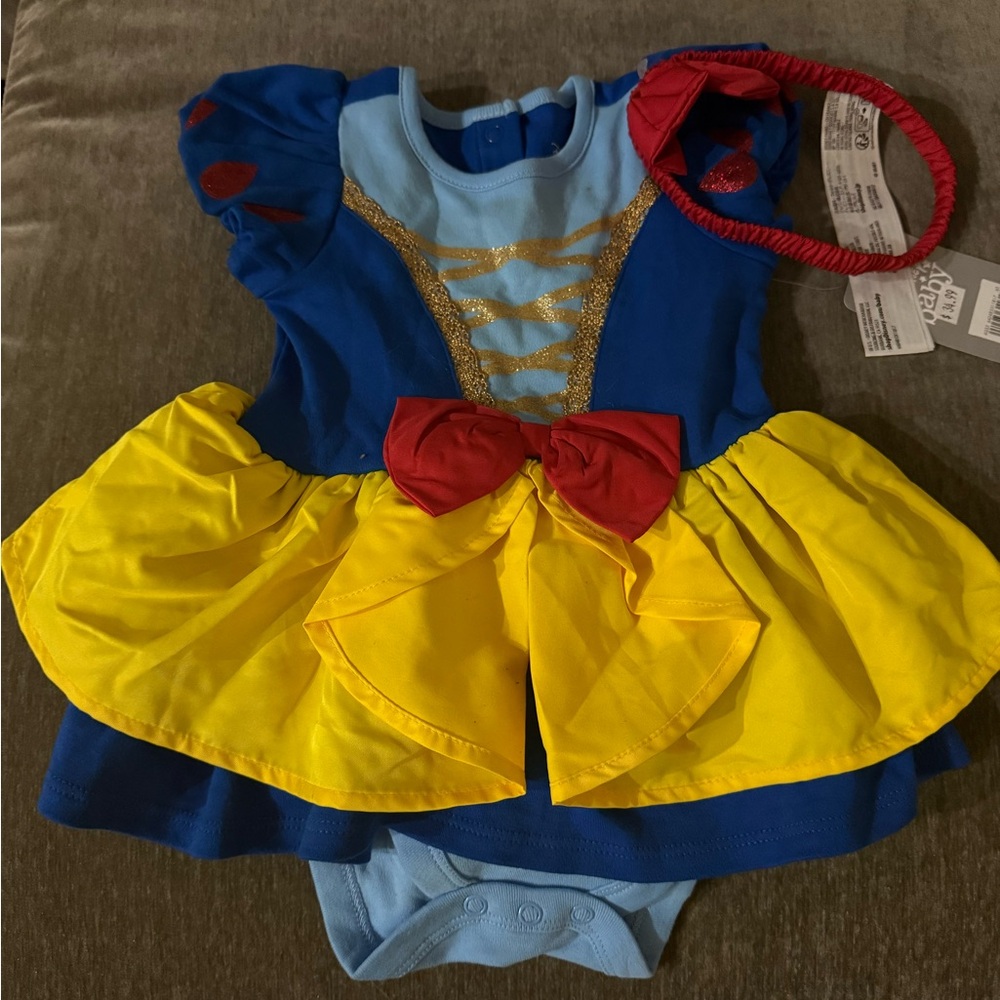 Disney SnowWhite Blue and Yellow Costume with Red Accents